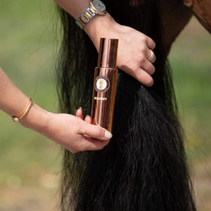 Beautify Equine Hair & Body Oil used on horse tail